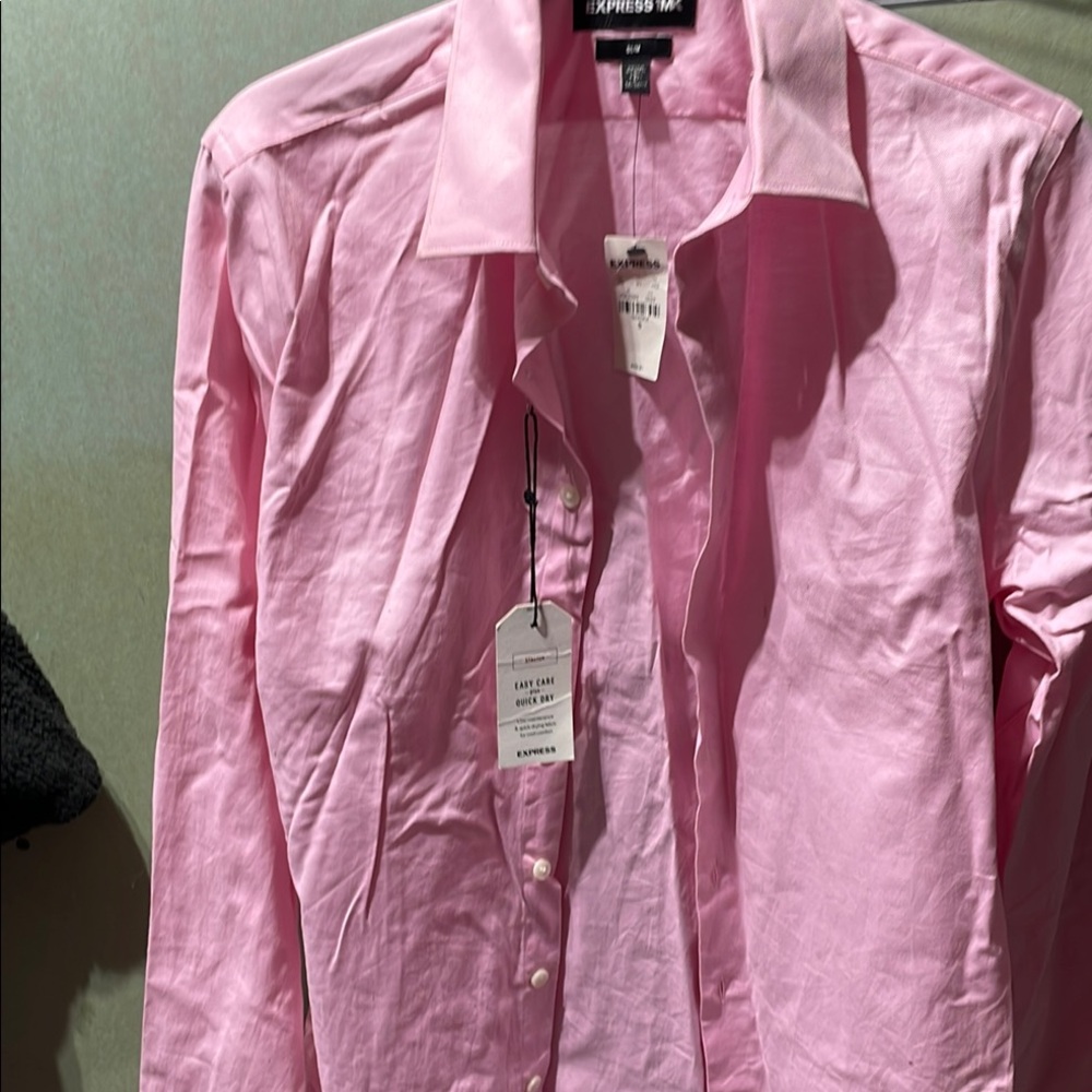Express Pink Button-Up Shirt